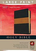 Bible NLT Black & Tan Personal Size Large Print