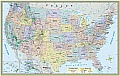 Us Map Poster Paper 50x32