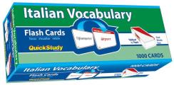Italian Vocabulary Flash Cards 1000 Cards A Quickstudy Reference Tool