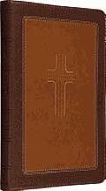 ESV Thinline Bible (Trutone, Cordovan/Saddle, Crossstitch Design)