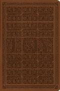 ESV Value Compact Bible Trutone Brown Joy Woodcut Design