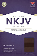 NKJV Ultrathin Reference Bible Brown Chocolate Leathertouch Indexed