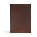CSB Ultrathin Reference Bible, Brown Genuine Leather