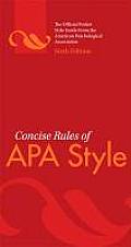 Concise Rules Of APA Style 6th Edition