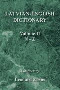 Latvian-English Dictionary: Volume Ii N-Z
