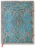 Paperblanks Maya Blue Silver Filigree Collection Hardcover Ultra Lined Clasp Closure 240 Pg 120 GSM