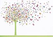 Tree of Butterflies Note Cards (14 Cards, 15 Self-Sealing Envelopes)