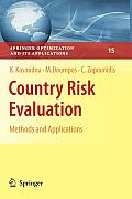 Country Risk Evaluation: Methods and Applications