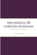 Introduktion till analytiska funktioner: F?rel?sningar av Lars H?rmander