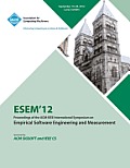 Esem 12 Proceedings of the ACM - IEEE International Symposium on Empirical Software Engineering and Measurement