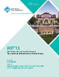 Riit 13 Proceedings of the 2nd Annual Conference on Research in Information Technology