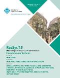 Recsys 15 9th ACM Conference on Recommender Systems