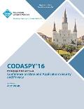 Codaspy 16 6th ACM Conference on Data and Application Security and Privacy