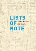 Lists of Note An Eclectic Collection Deserving of a Wider Audience