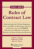 Rules of Contract Law 2012 2013 Statutory Supplement