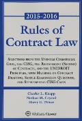 Rules Of Contract Law 2014 2015 Statutory Supplement