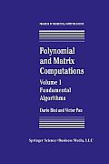 Polynomial and Matrix Computations: Fundamental Algorithms