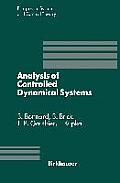 Analysis of Controlled Dynamical Systems: Proceedings of a Conference Held in Lyon, France, July 1990