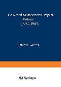 Collected Mathematical Papers: Vol. 1: 1934-1946