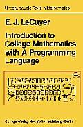 Introduction to College Mathematics with a Programming Language