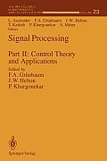 Signal Processing: Part II: Control Theory and Applications