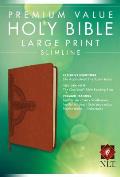 Bible NLT Slimline Large Print Cross