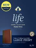 KJV Life Application Study Bible, Third Edition, Large Print (Leatherlike, Brown/Mahogany, Indexed, Red Letter)