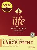NIV Life Application Study Bible, Third Edition, Large Print (Red Letter, Hardcover, Indexed)