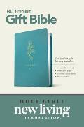 Holy Bible NLT Premium Gift Teal Cross LeatherLike