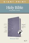 KJV Personal Size Giant Print Bible, Filament Enabled Edition (Leatherlike, Peony Lavender, Indexed)