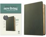 NLT Personal Size Giant Print Bible, Filament-Enabled Edition (Genuine Leather, Olive Green, Red Letter)