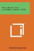 History of the Campbell Family (1920)
