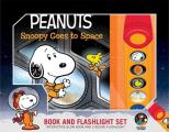 Peanuts: Snoopy Goes to Space Book and 5-Sound Flashlight Set [With Flashlight and Battery]