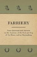 Farriery - Some Questions and Answers on the Anatomy of the Foot and Leg of the Horse, and on Shoemaking