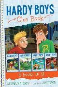 Hardy Boys Clue Book 4 Books in 1 The Video Game Bandit The Missing Playbook Water Ski Wipeout Talent Show Tricks