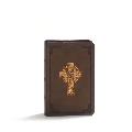 KJV Large Print Compact Reference Bible, Celtic Cross Brown Leathertouch