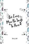 Let Every Man Be Swift to Hear: Bible Verse Quote Cover Composition Notebook Portable
