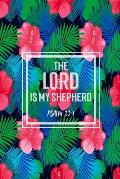 The Lord Is My Shepherd: Bible Verse Quote Cover Composition Notebook Portable