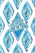 Lord the Sword: Names of God Bible Quote Cover Composition Notebook Portable