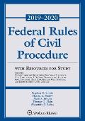 Federal Rules Of Civil Procedure With Resources For Study 2019 2020 Statutory Supplement