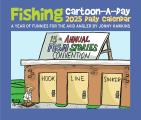 Fishing Cartoon-A-Day by Jonny Hawkins 2025 6.2" x 5.4" Box Calendar
