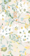 Feminine Floral 2-Year 2025-26 3.5" x 6.5" Monthly Pocket Planner