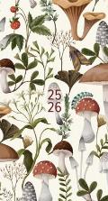Woodland Mushroom 2-Year 2025-26 3.5" x 6.5" Monthly Pocket Planner