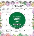 Succulents 2025 12" x 12" Spiral Wall Calendar