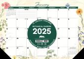 Botanical Garden 2025 17" x 12" Small Monthly Deskpad