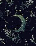 Floral Moon 2025 7.5" x 9.5" Booklet Monthly Planner