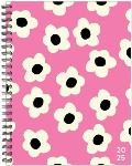 Pink Flowers 2025 6.5" x 8.5" Softcover Weekly Planner