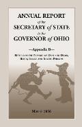 Annual Report of the Secretary of State to the Governor of Ohio, Appendix B: Return of the Number of Deaf and Dumb, Blind, Insane and Idiotic Persons,