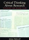 Critical Thinking about Research Psychology & Related Fields