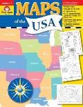 Maps of the Usa, Grade 1 - 6 Teacher Resource